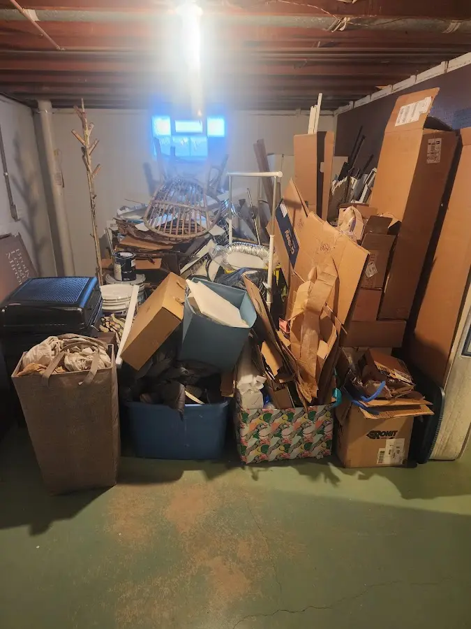 Roll-off dumpster container at job site for 6 Yard Dumpster Rental in New Paltz